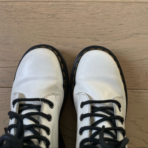 Dr. Martens White Jadon Platform Boots - Picture 12 of 13